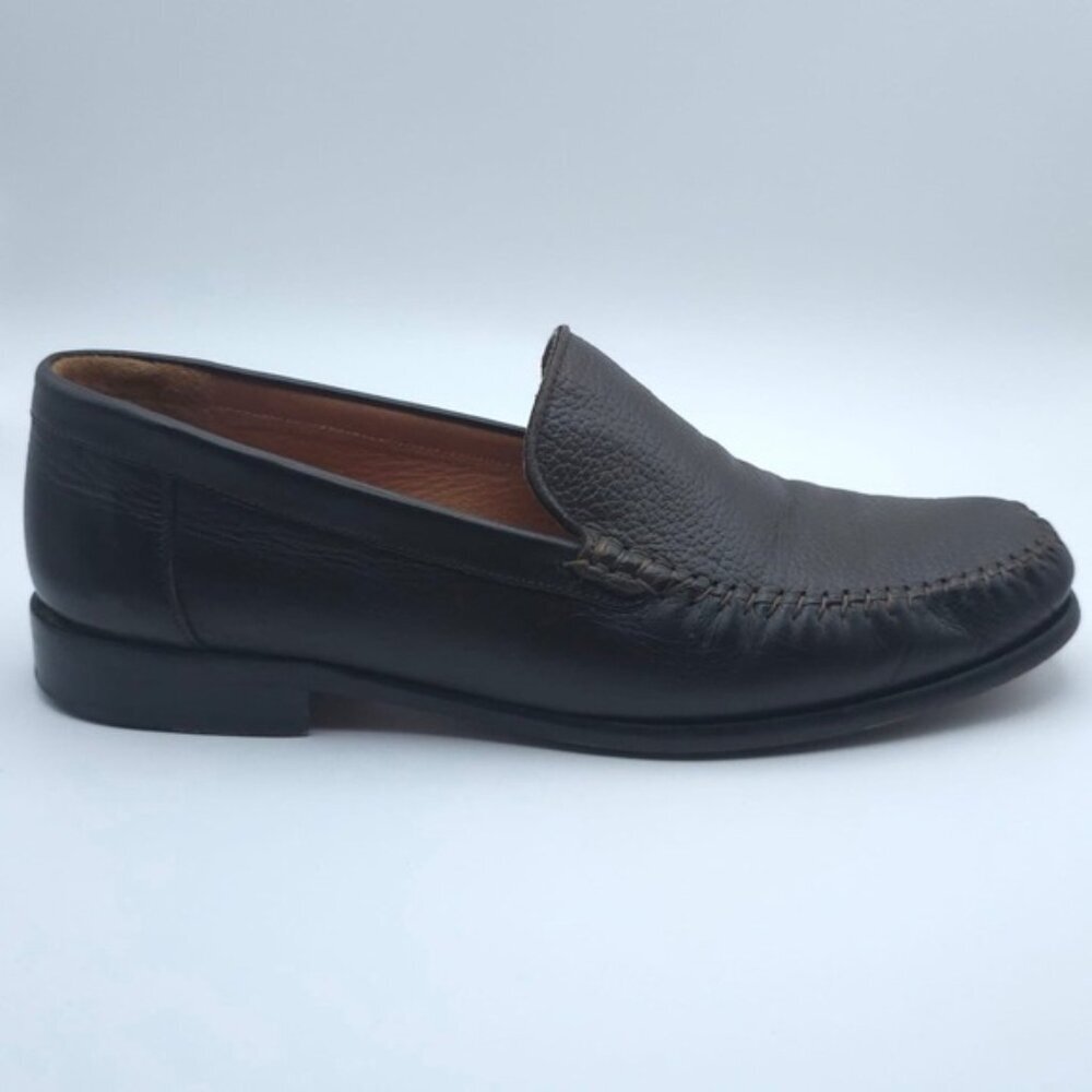 SANDRO MISTER Men's Brown Leather Loafers Shoes Size 9.5 D SPAIN🇪🇸MADE BRN-SY - Picture 10 of 13